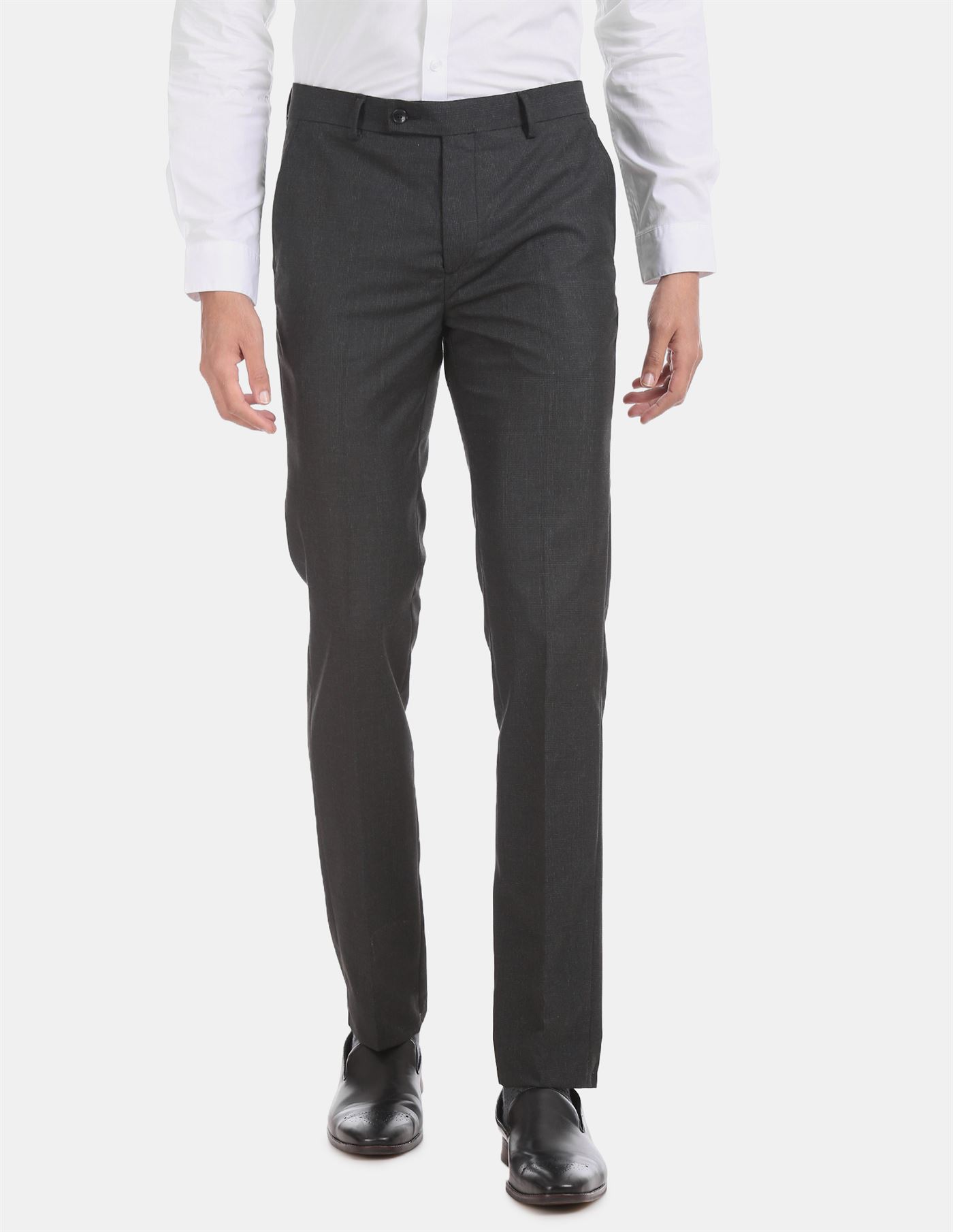 Arrow Men Formal Wear Black Trouser